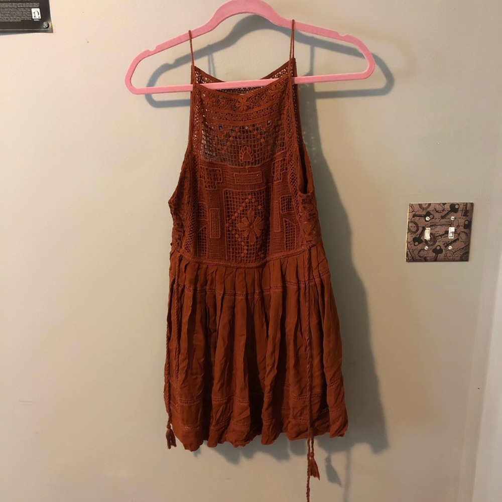 free people sun dress with lace accent